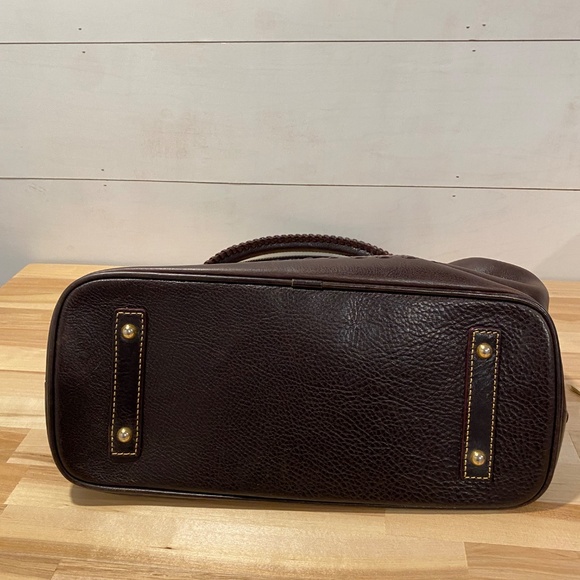 Dooney & Bourke Florentine Flap Satchel Genuine Leather Structured Classic Chic - Picture 4 of 6